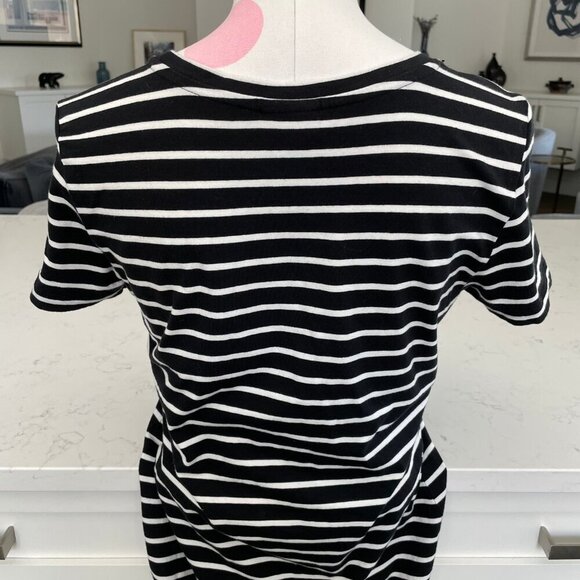 Noisy May NM Summer SS Striped Straight Hem T-Shirt Dress Black + White Sz M - Picture 6 of 12